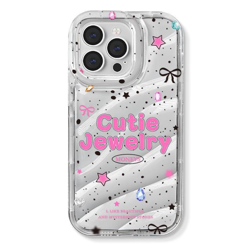 

Zhitai Pink Protective iPhone Case - Compatible with iPhone 11, 12, 14, 15 Soft Shell with Bracelet iPhone 15 Plus