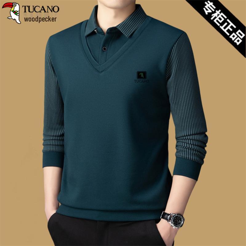 

Woodpecker Men s Fleece-Lined Two-in-One Casual Shirt 165/84A for 90-110 jin темно-синий
