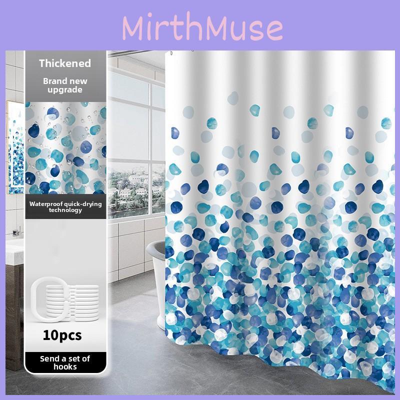 Grade Waterproof Hotel Polyester Shower Curtain Floral Home Bathroom Hospitality