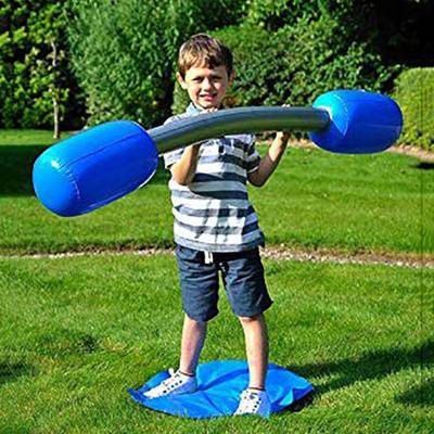 Inflatable Gladiator Game Set Inflatable Battle 2 Sticks & 2 Mats Kit Fun Interactive Outdoor Duel Game for Kids Adults