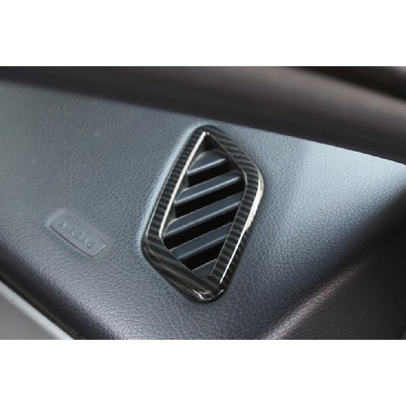 13- For Benz GLA CLA Car Dashboard Side Outlet Vent Cover Trim Carbon Fiber