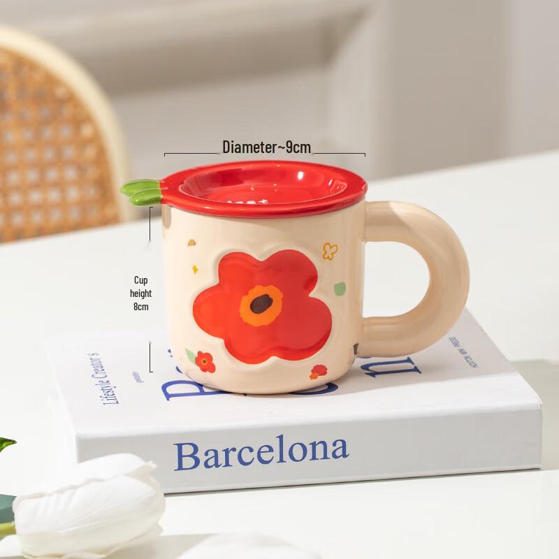 Danish Flower Ceramic Mug