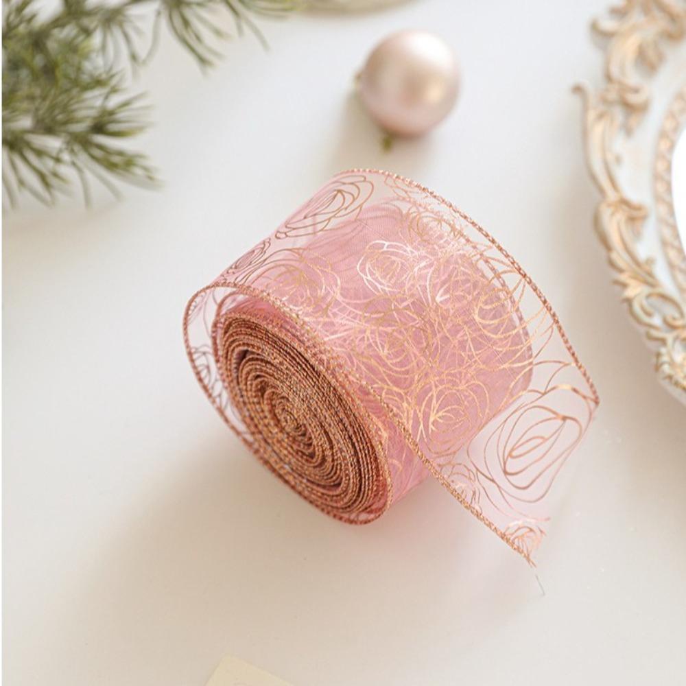 DIY Fabric Swirl Ribbon Xmas Gift Burlap Ribbon New Christmas Ribbon