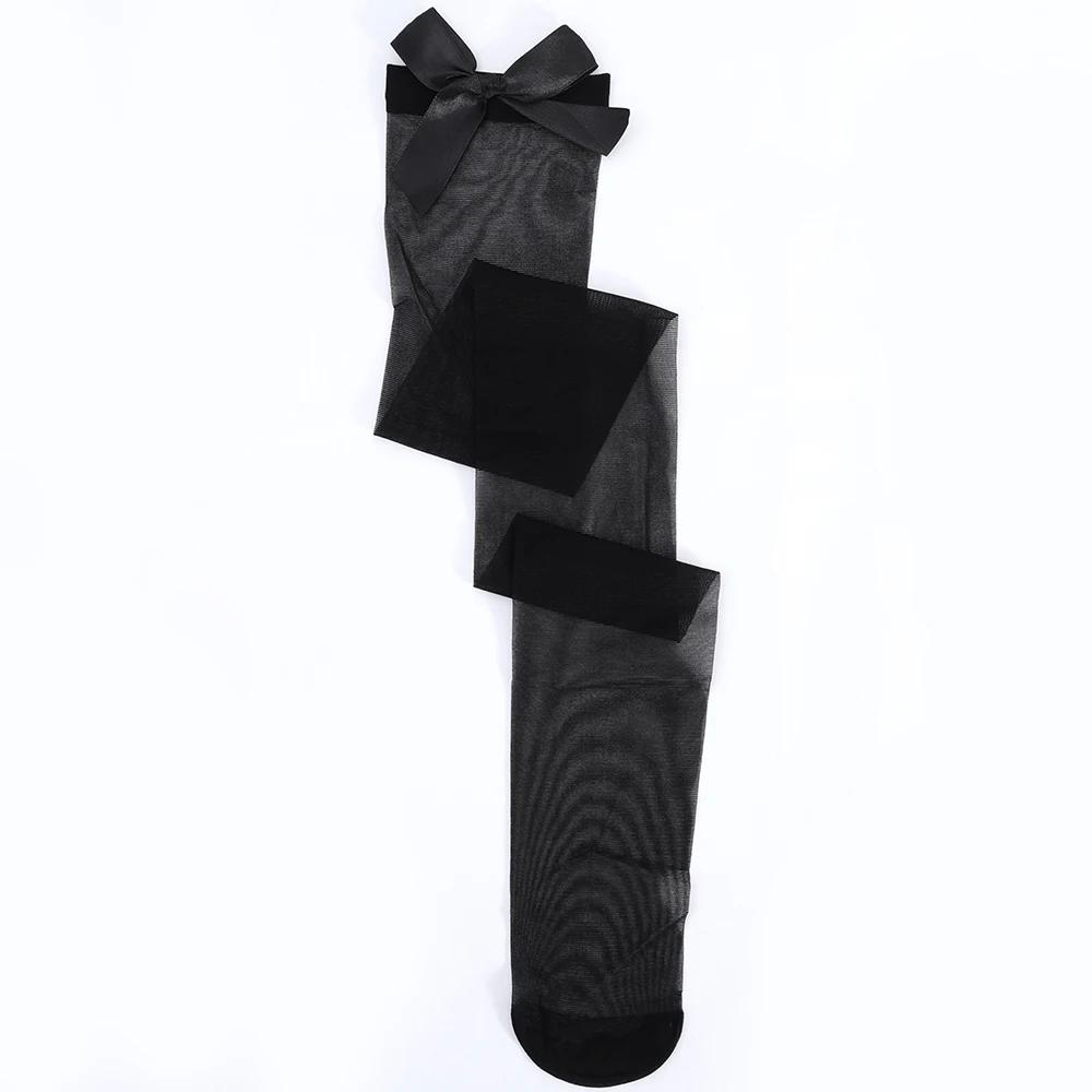 Letní ultra tenké punčochy Sexy punčochy nad kolena pro ženy Punčochové kalhoty Prodyšné Černé Bílé Punčocha JK Lolita Styl Dlouhá punčocha