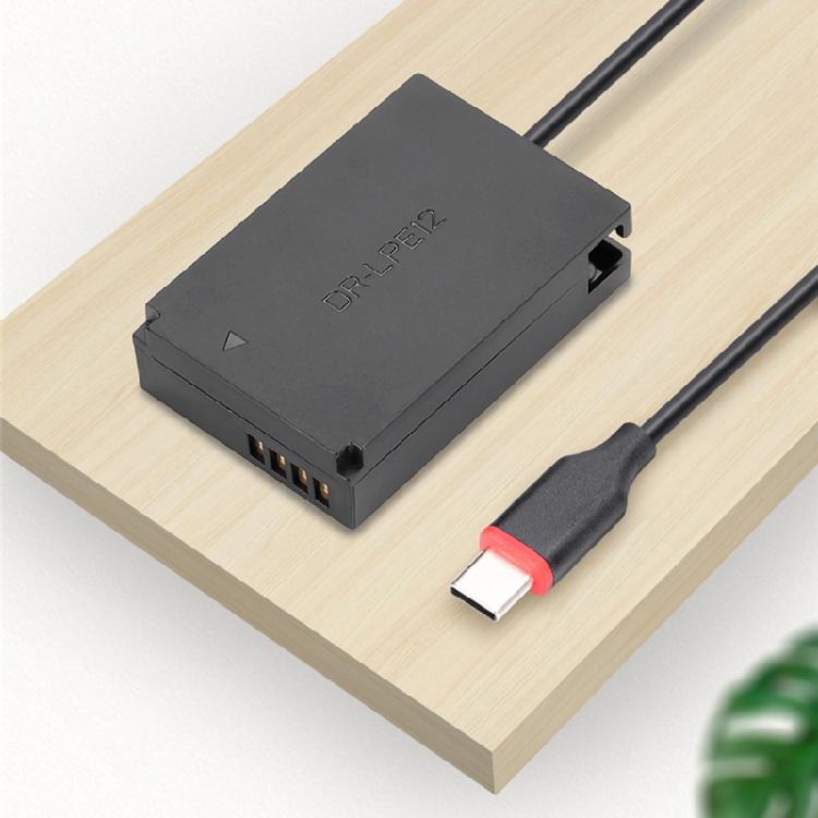 LP-E12 Replacement Dummy Battery Power Supply Adapter for DC Coupler Charger Kit