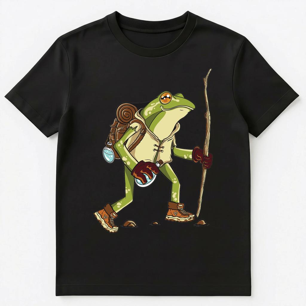 Funny And Cute Hiking Frog For A Hiker Unisex T-shirt Tops Tees Unisex