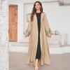 2024 Elegante Bestickte Nahöstliche Muslimische Viskose Strickjacke Kleid Robe
