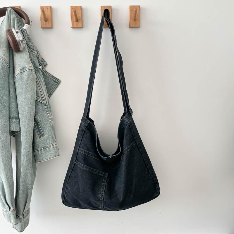 Denim Bag Large Capacity Crossbody Bag Student Class Shoulder Bag
