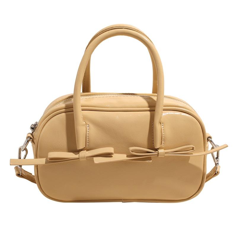 

Korean Macaron Portable Boston Bag Versatile Foreign Style Casual Niche Design Crossbody Bag Women жёлтый