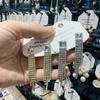 Modische Glitzernde Strass-Ohrhänger mit langen Quasten für Damen Modische Quadratische Zirkonia-Steckohrringe Hochwertiger Schmuck Geschenk für Mädchen