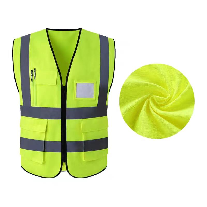 Reflective Multi-Pocket Safety Vest for Construction, Cycling, and Sanitation Workers