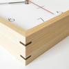 KATOMOKU Square Clock 3 Hinoki Wall Clock with Continuous Second Hand km-114HM (quartz Clock)