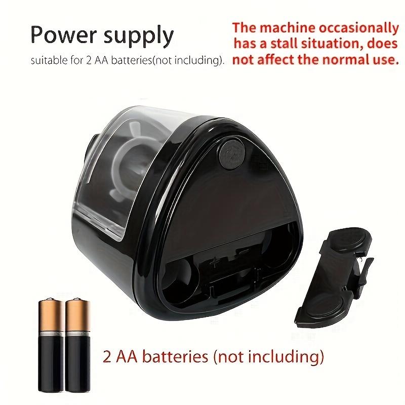 1pc Stylish Black Electric Pencil Sharpener with Auto-Stop & Auto-Exclude Broken Leads - Fast & Efficient Sharpening, Durable PP Construction