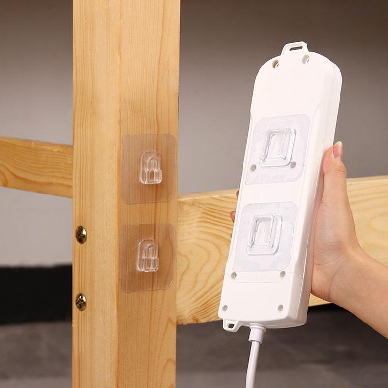 10/5/2 Pairs Strong Adhesive Wall Hooks Double Side Transparent Wall Hanger Sucker Punch Free Suction Hook Home Storage Holders