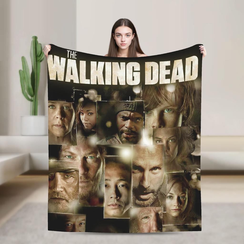 The Walking Dead Blankets Coral Fleece Plush Movie Daryl Dixon Rick Grimes Ultra-Soft Throw Blanket for Home Couch Bed Rug