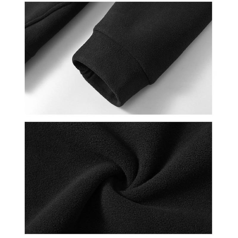 Thickened Polar Fleece Jacket Men's Fat Hooded Plus Fat To Increase Warmth Fleece Jacket Large Size
