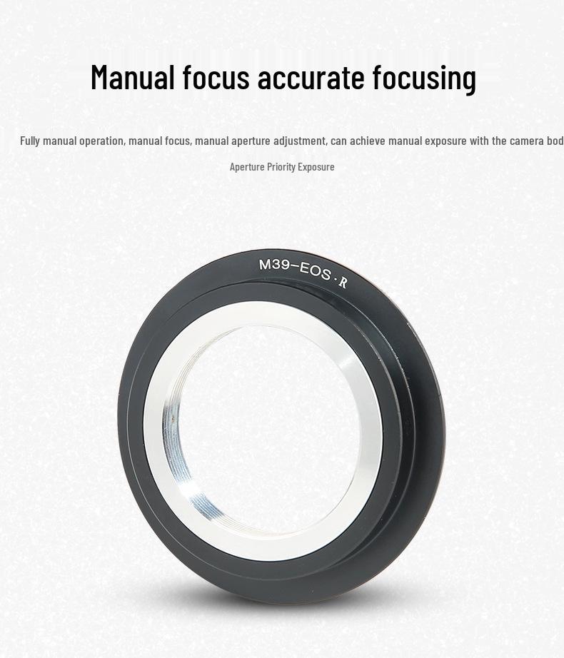 M39 to EOS R Lens Adapter Ring for Leica M39 Lenses to Canon EOS R, RP, R5, R6 Cameras