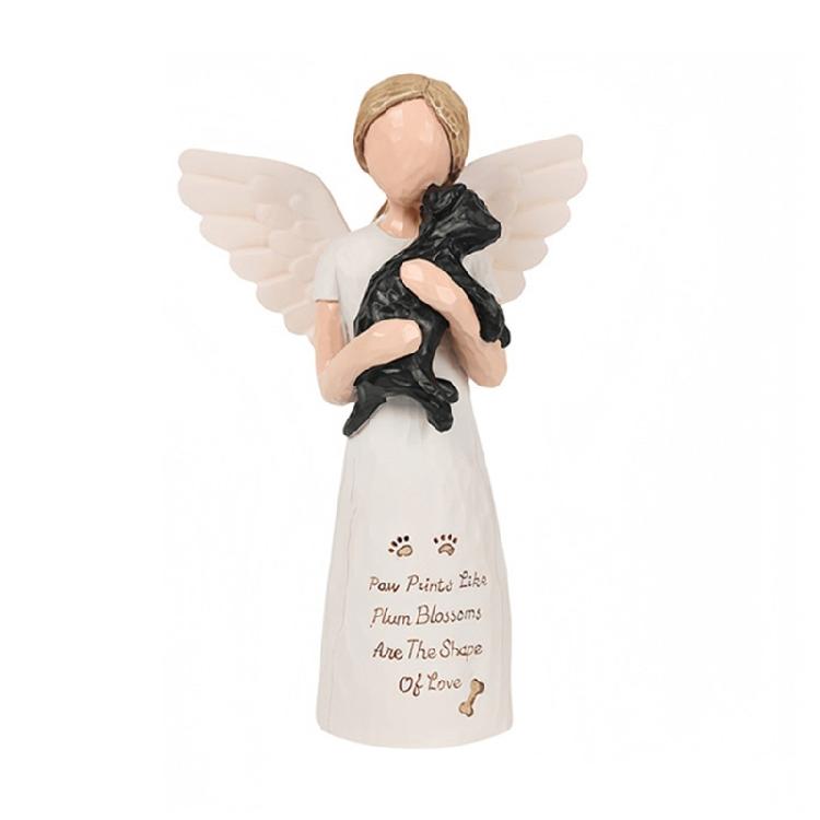 Dog Angel Figurine Statue Angel of Friendship Remembrances Gift Pet Memorials Gift Table Ornament for Office Home Decors