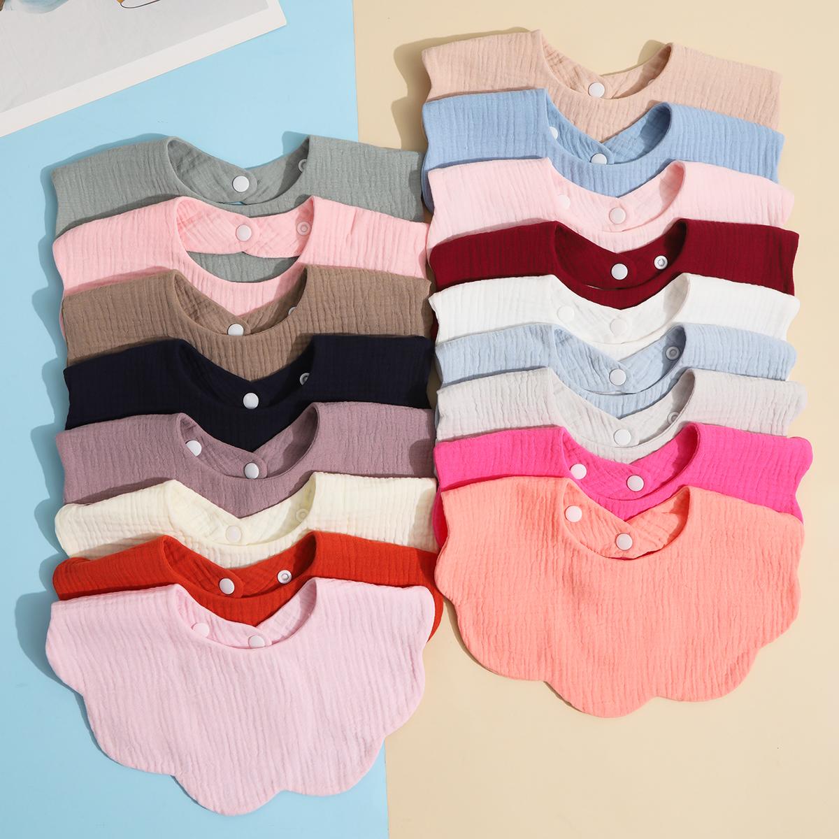 

New children s products baby candy color gauze lace bib saliva bib baby saliva towel