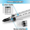 100PCS 5ml Sterile Luer Lock Syringe with Cap, Individually Wrapped, for Liquid Glue, Epoxy, Resin Dispensing