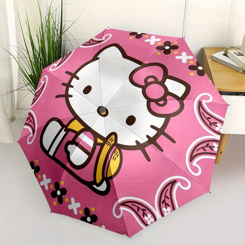 

1pc Hello Kitty Pink Pattern Umbrella with Plastic Handle,Suitable for All Seasons Home Travel Outdoor UmbrellaSanlio331