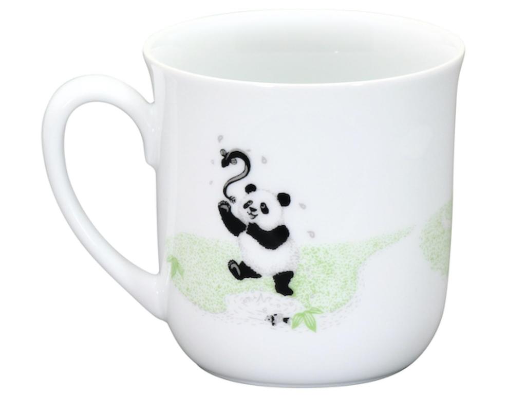 Okura Touen Panda Eltern und Kind Glückverheißende Geschichte Teil 1 von der Mikrowelle und Spülmaschine Hergestellt in - - "Treffpunkt Strom" Becher, Kaffee/Tee, Ca.. 350cc,