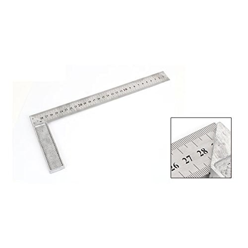uxcell Carpenter's Square, Square, and Square, Carpentry Tool, Measuring Kit, Double-Sided Reading, Silver Gray, 90 Degree, Metric, 30cm