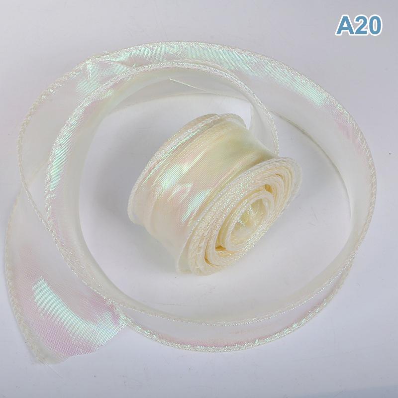 Fishtail Organza Ribbon 4Cm Reflective Iridescent Wavy Edge Ribbon For For Flower Bouquet Gifts Packaging Wedding Decorations