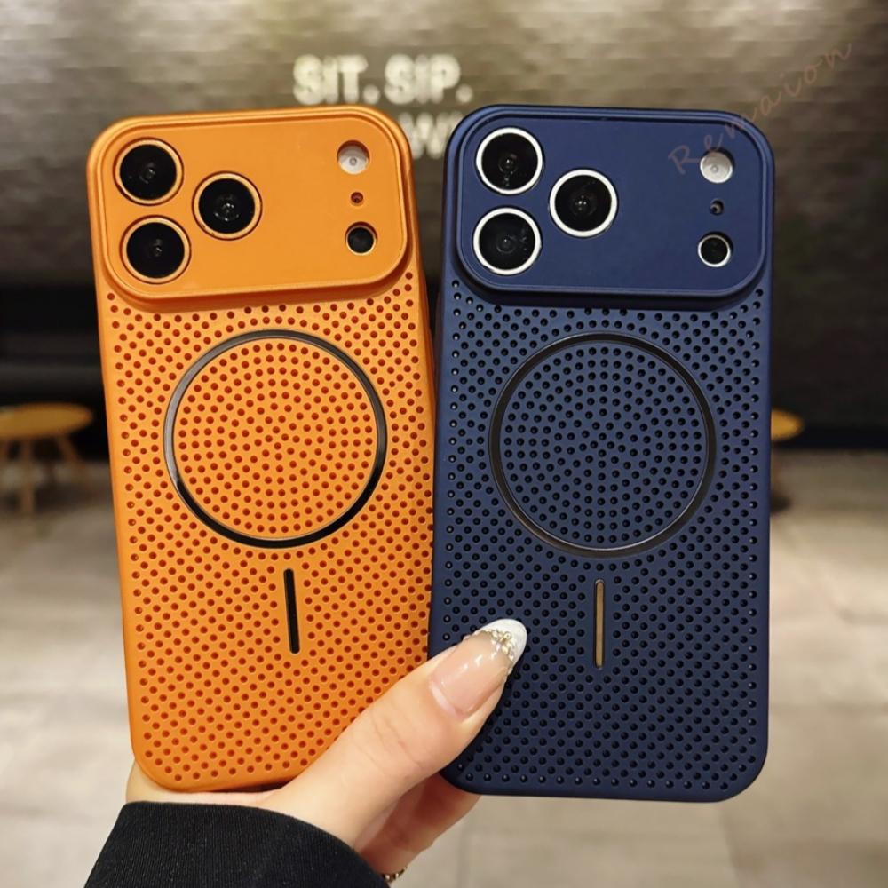 Official Magnetic Heat Dissipation Phone Case For For Iphone 17 Air 13 12 14 1 16 Pro Max Plus Big Window Protector Cover