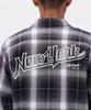 Avirex OMBRE CHECK SHIRT NYC Long Sleeve Ombre Check New York Size Shirt, City, Men's, L, 010, Black, 783-5120007