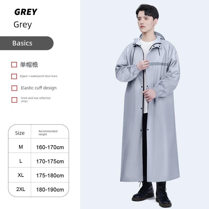 Windbreaker-Style Raincoat for Women, Long Full-Body Rain Protection Against Heavy Rain, Suitable for Electric Scooter Riders, Adult One-Piece Riding