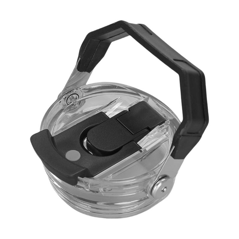 

Practical Plastic Cup Lid With Handle Spill Proof Design For 30oz Tumblers Flick Straw Lid Sealing Bottle Cover чорний