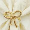 8 Pieces Hollow Out Bowknot Napkin Rings Christmas Decoration Table Setting Gift