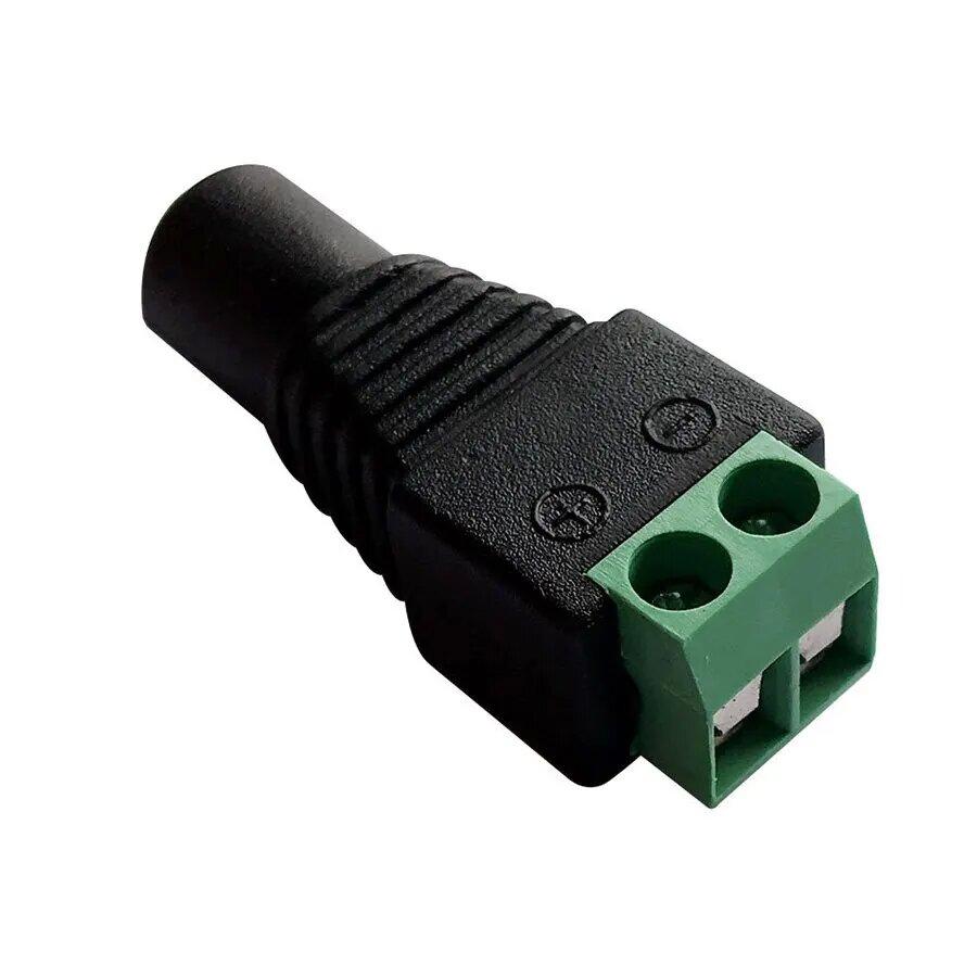 

12V Power Connector 2.1mm X 5.5mm Plug Adapter DC Male Female Terminals For CCTV Cameras 5050 3528 Single Color LED Strp 5PCs