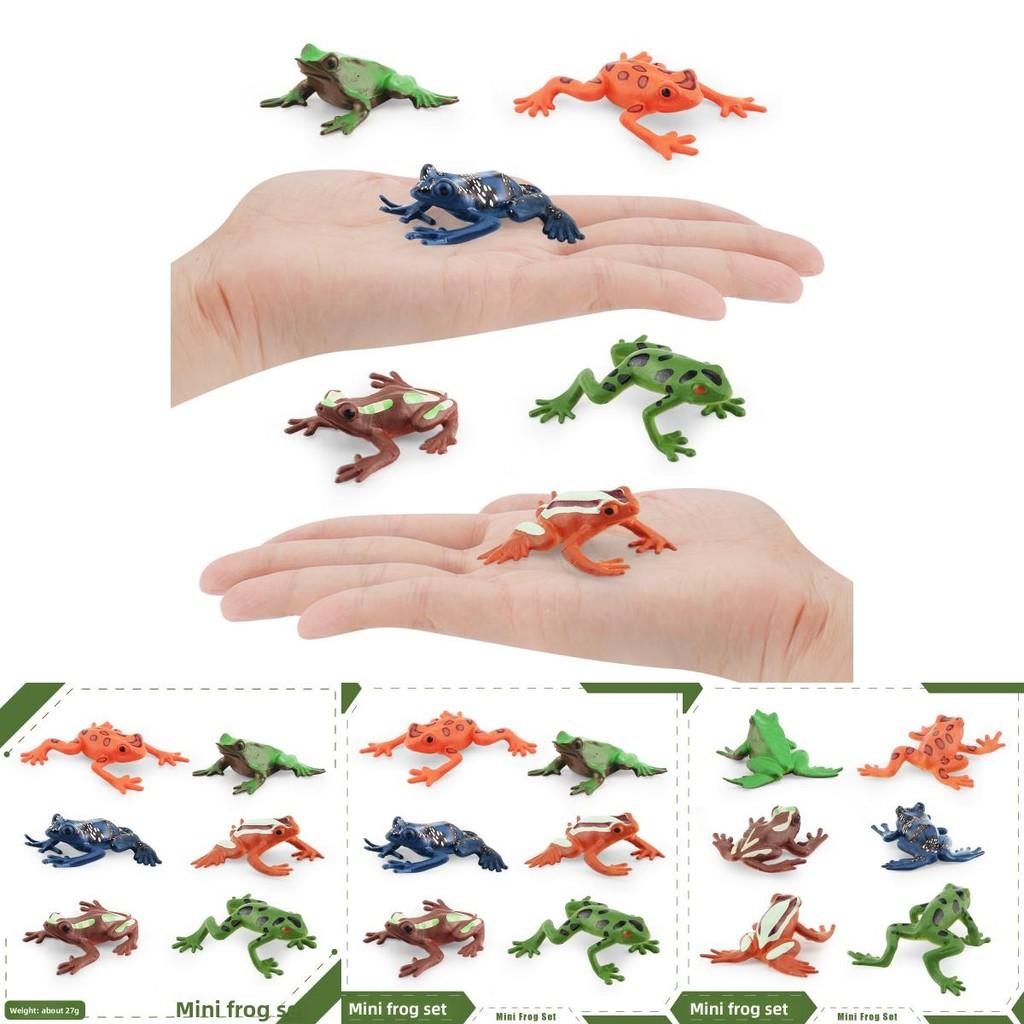 Miniature Frog Animal Model Pvc Desktop Decor For Kids Learning And Collecting