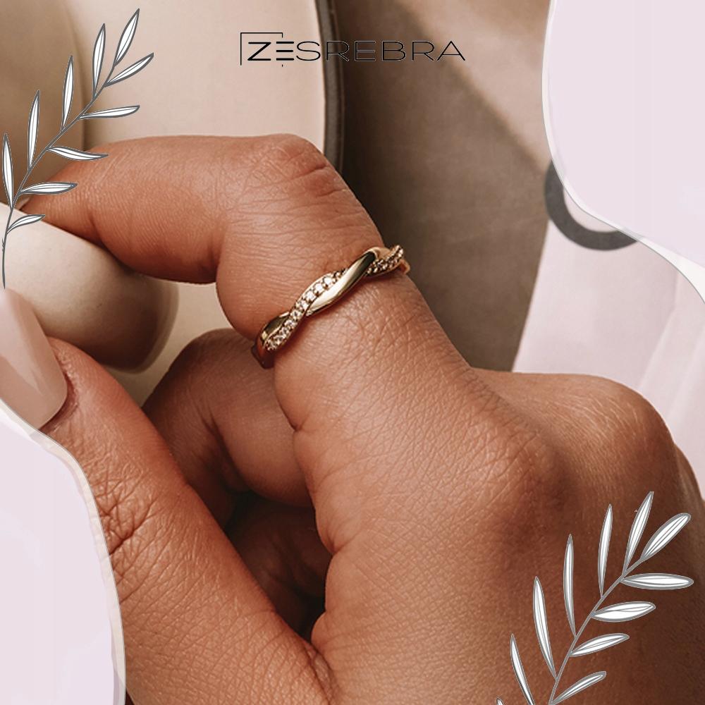 Interwoven Ring, S925, -Plated, Zircons