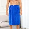 Men's Microfiber Quick-Dry Bath Skirt - Soft, Absorbent, Wearable Towel with Buckle