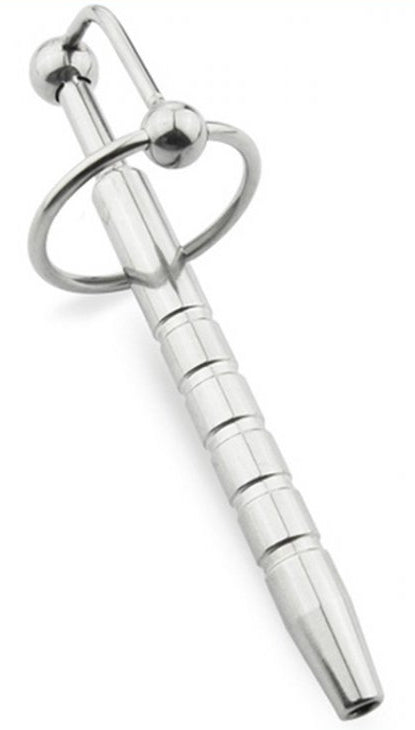 Pierced Penis Plug Pen Strie 12cm - Diameter 10mm - Generic - Pierced Urethral Plugs