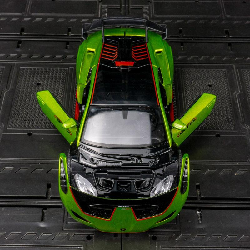 Simulation STO Alloy Car Ornaments Calf Sports Car Toy Car Sound And Light Force Can Open The Door