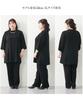Nissen Black Formal Wear Formal Pantsuit Set Collarless Jacket Design Blouse Straight Sizes Size LL [Mourning/Formal Wear] Washable, Wrinkle-Resistant
