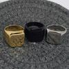 Fashion Hiphop Square Business Men Ring Hip Hop Punk Alloy Ring HMM