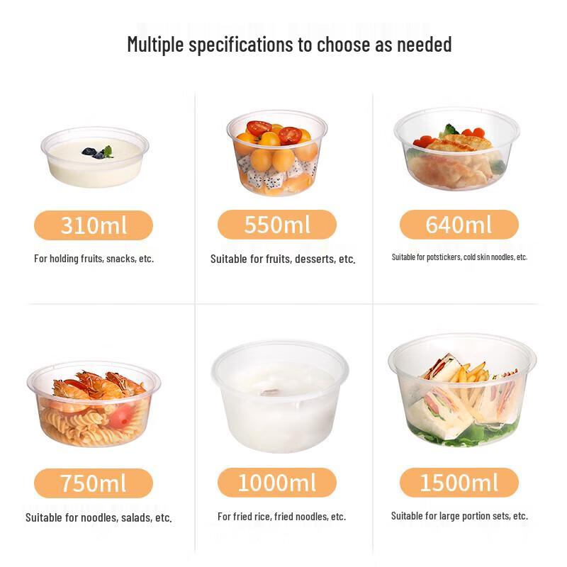 Meiliya 750ml Disposable Microwavable Food Containers