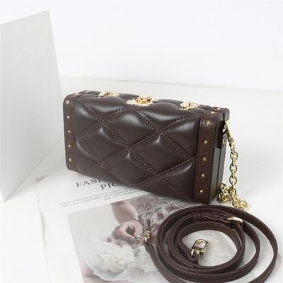 Schaffell Tasche 2024 Herbst Neue Diamant Box Kleine Quadratische Tasche Kette Schulter Tasche Weibliche