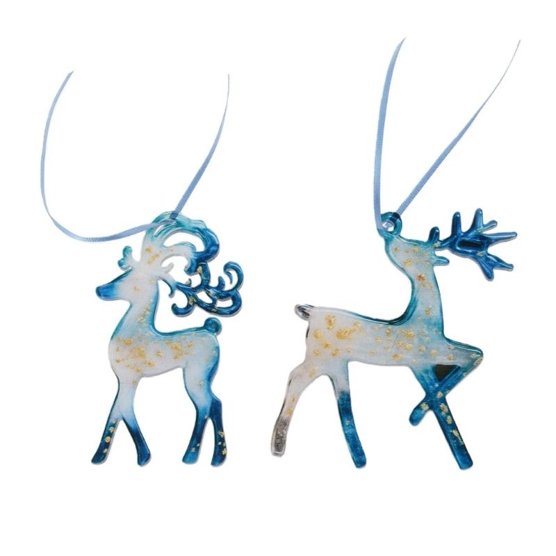 G8DA 1 Piece Holiday Decoration Reindeer Snowflake Ornament Resin Waterproof Quick Installation Festival Enhancers