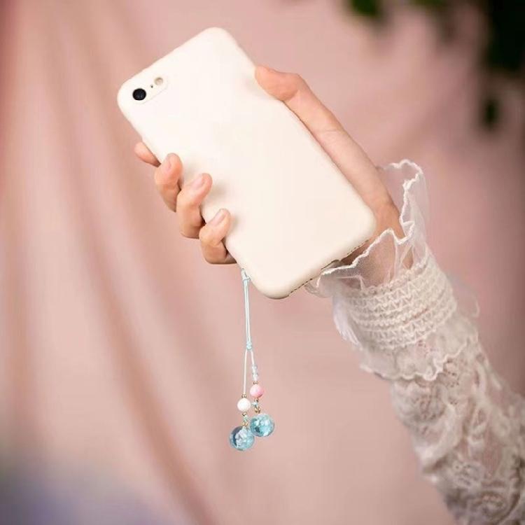 User Friendly Silicone Phone Lanyard Portable Blue White Cloud Glowing Phone Lanyard Unique Phone Chain Accessory