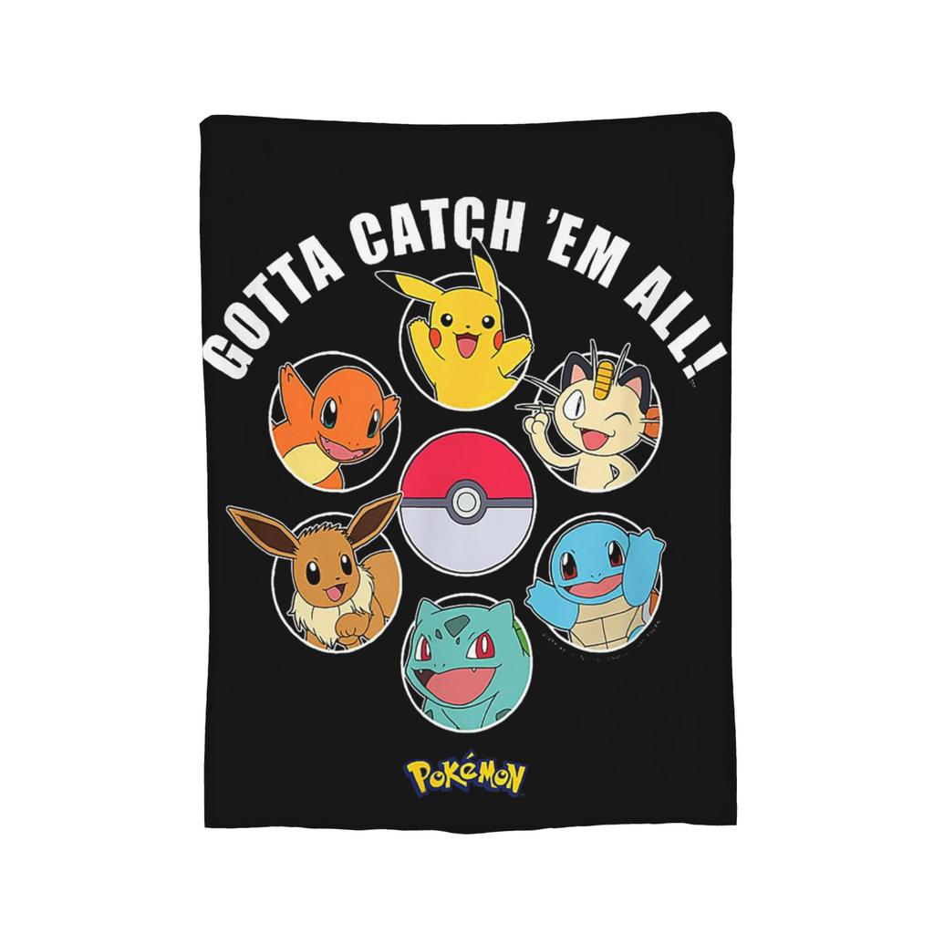 Pokemoned Lucario Type Fighting Steel Poster Blankets Fuzzy Vintage Soft Throw Blankets for Home Decoration,