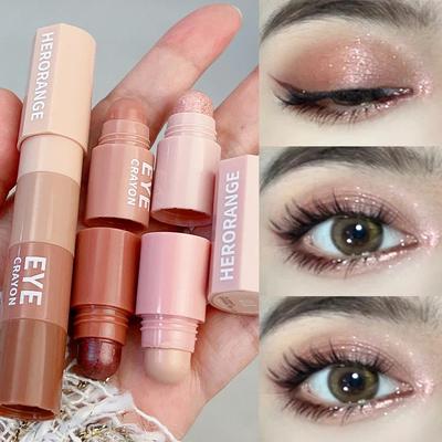 4 in 1 evidenziatore perlescente ombretto stick impermeabile duraturo glitter ombretto occhi cosmetici per il trucco