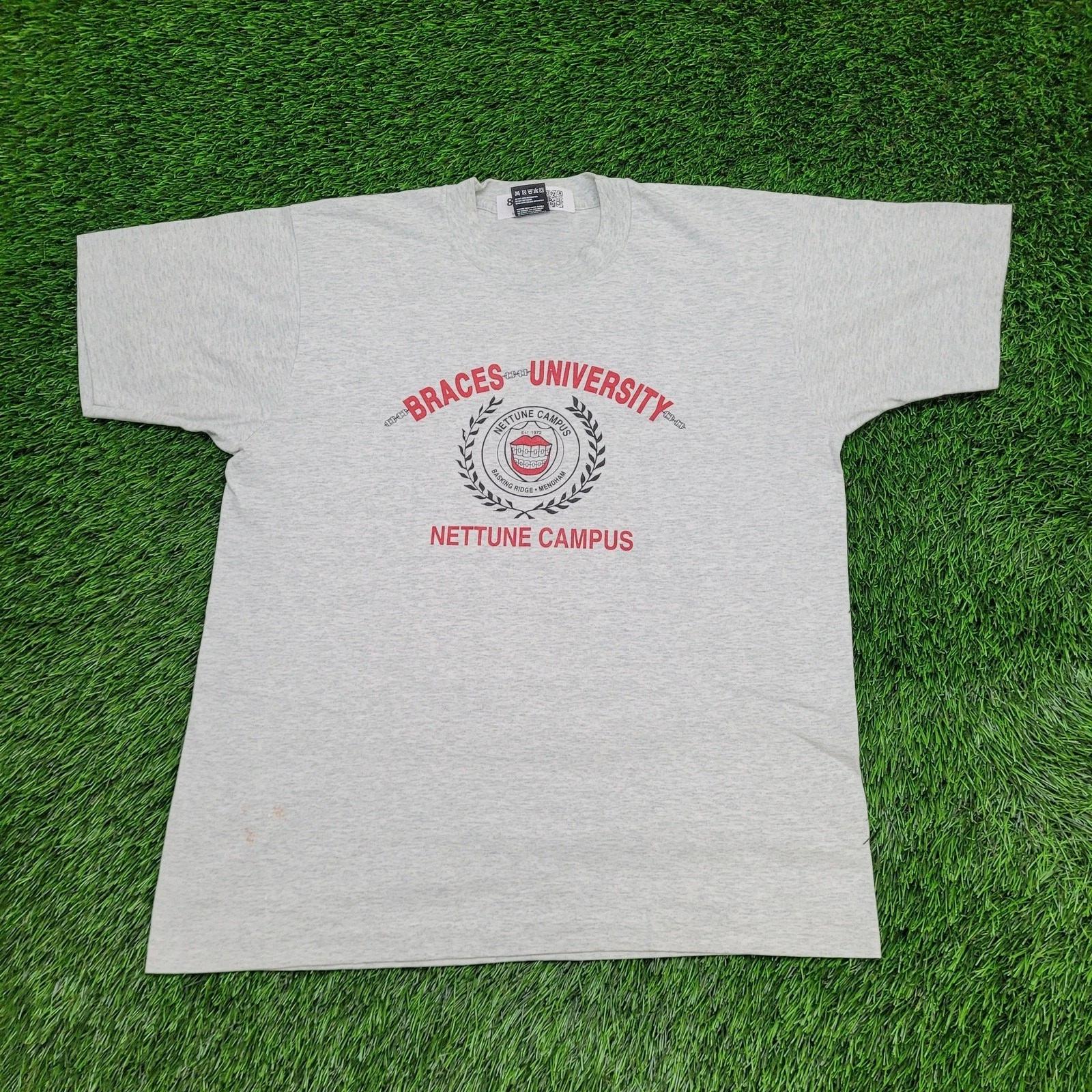 Vintage 80s Funny Dentist Braces Shirt Large 21x26 Crop USA M