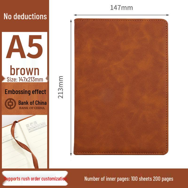 Color-Changing PU Business Notebook: Custom A5/B5 Notepad with Printable Logo for Meeting Minutes.