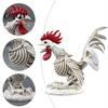 Halloween Skeleton Chicken Decor Rooster, Lifelike Decoration, Spooky Animal Funny Bone Figurine Statue for Desktop Yard Garden Outdoor Indoor